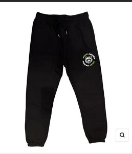 Reflex Kids Black Joggers with Green Accent